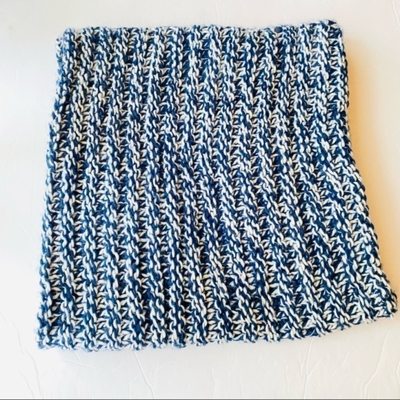 2 pc set Scarves Blue Long, Blue Gray heavy weight and Blue Chunky Infinity - Picture 7 of 9